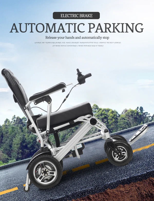 Esleh Travel Ultra Lightweight Easy to Carry Foldable Power Wheelchair - Cure Clouds - Cure Clouds -null