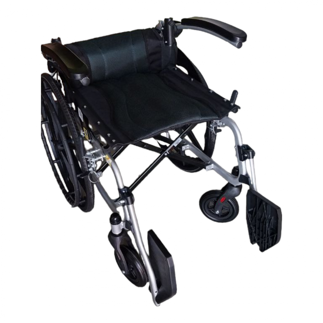 Karma Ryder 14 Aluminum Wheelchair with Flip-Up Armrest & Footrests Lightweight Aluminum Folding wheelchairs CureClouds