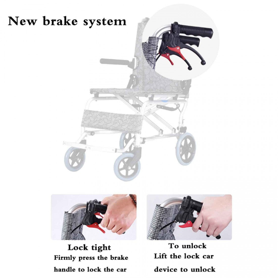 Ultra Lightweight Compact Folding Transit Wheelchair with Traveling Bag Grey - Cure Clouds -null