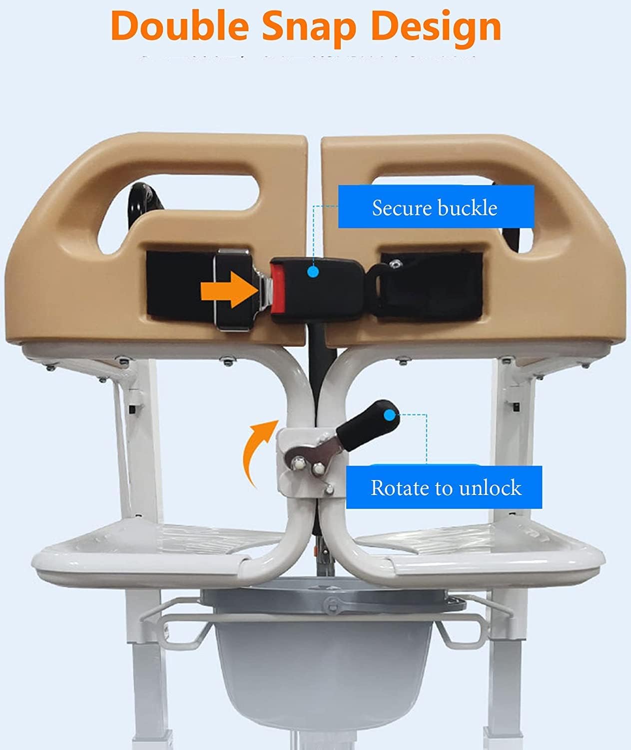 MobilityKart Fast Assembled Hydraulic Patient Lift & Transfer Wheelchair cure clouds Fast assembeled patient transfer wheelchair shower chair CureClouds