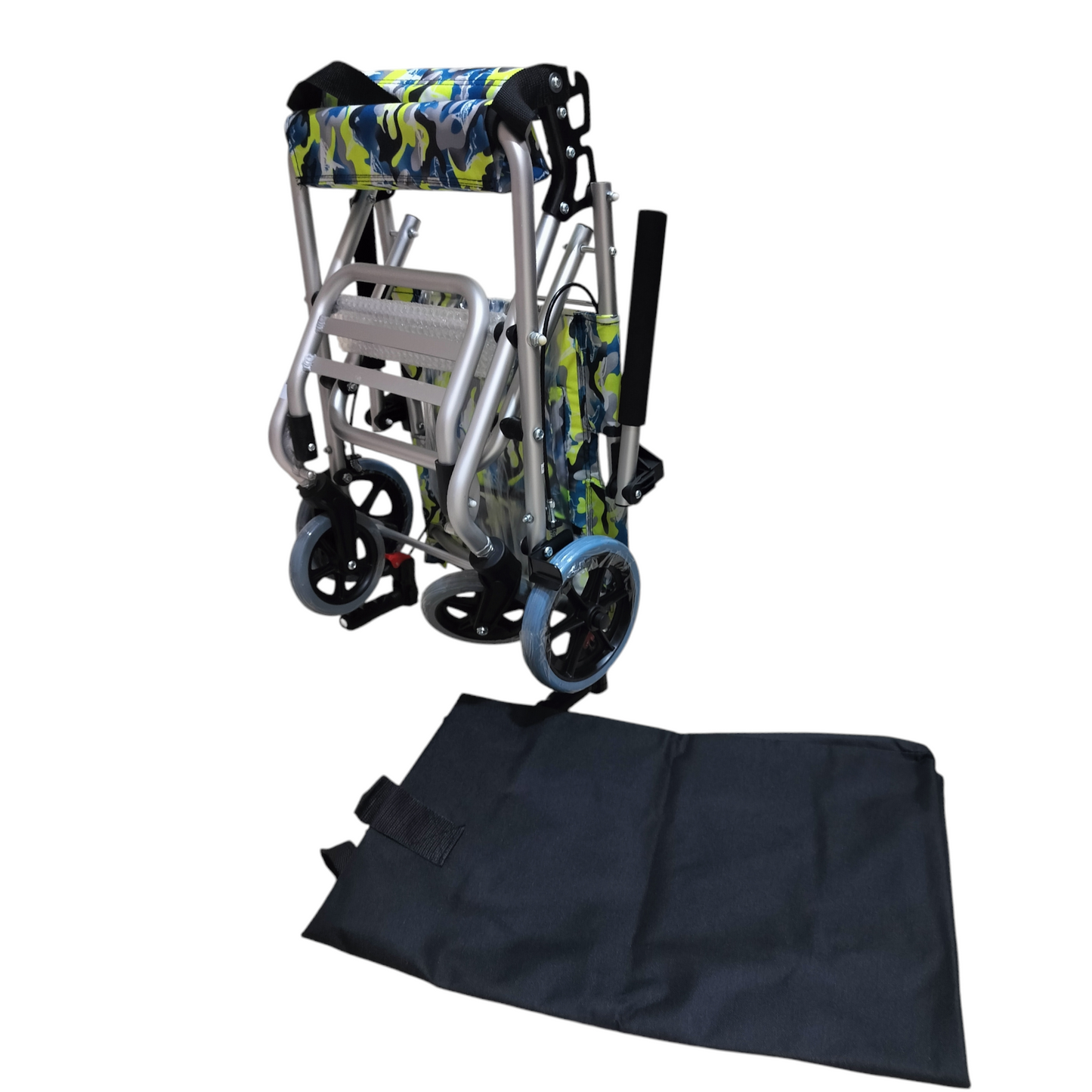 Ultralight Travel Wheelchair with Carry Bag and Attendent Brakes