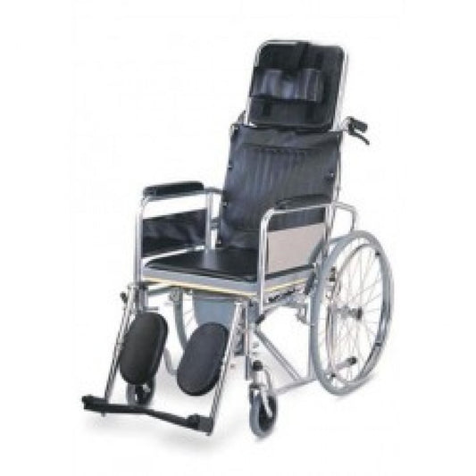 609 GC Reclining Wheelchair With Commode - Cure Clouds -null