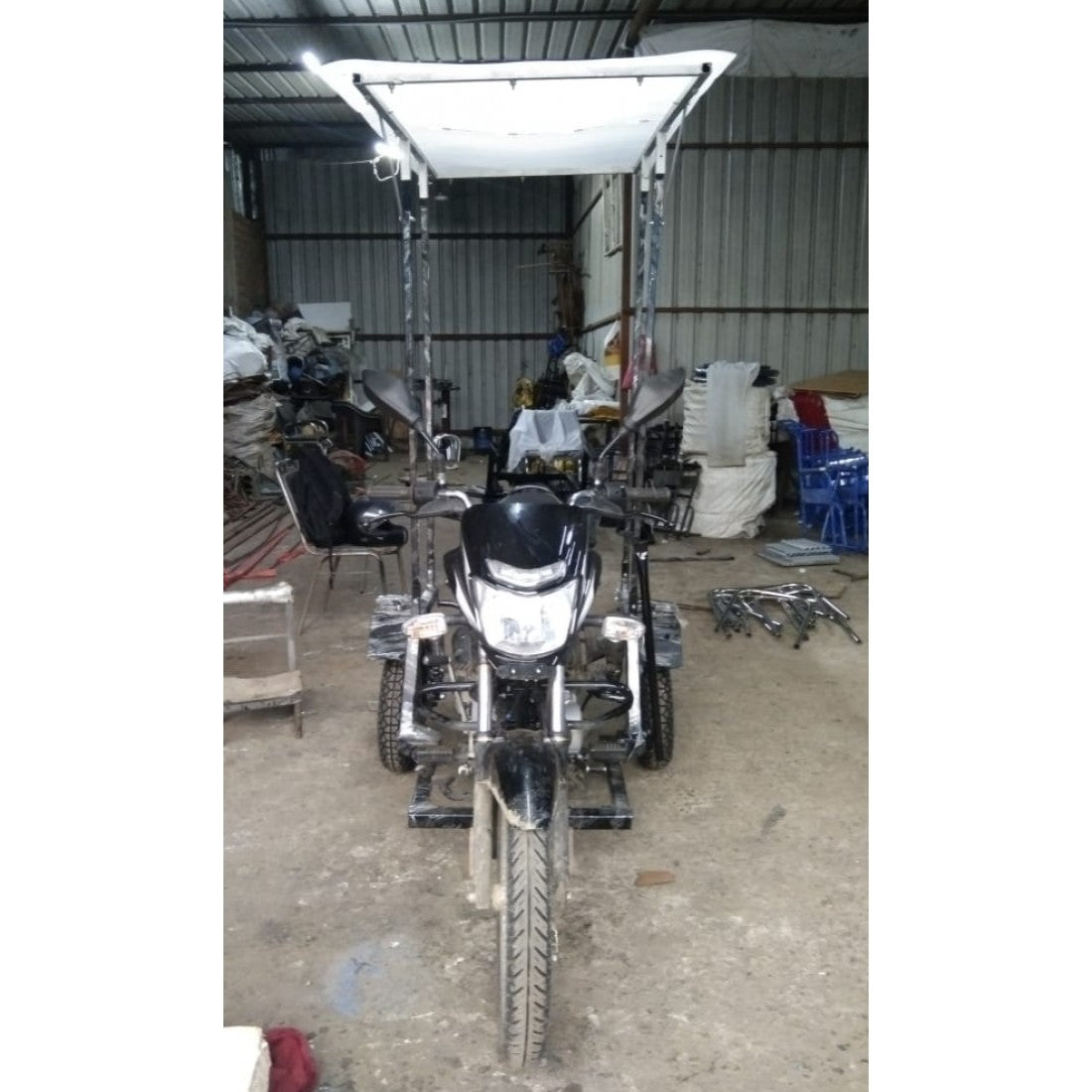 Bajaj Platina BS6 Bike Side Wheel Attachment with Canopy