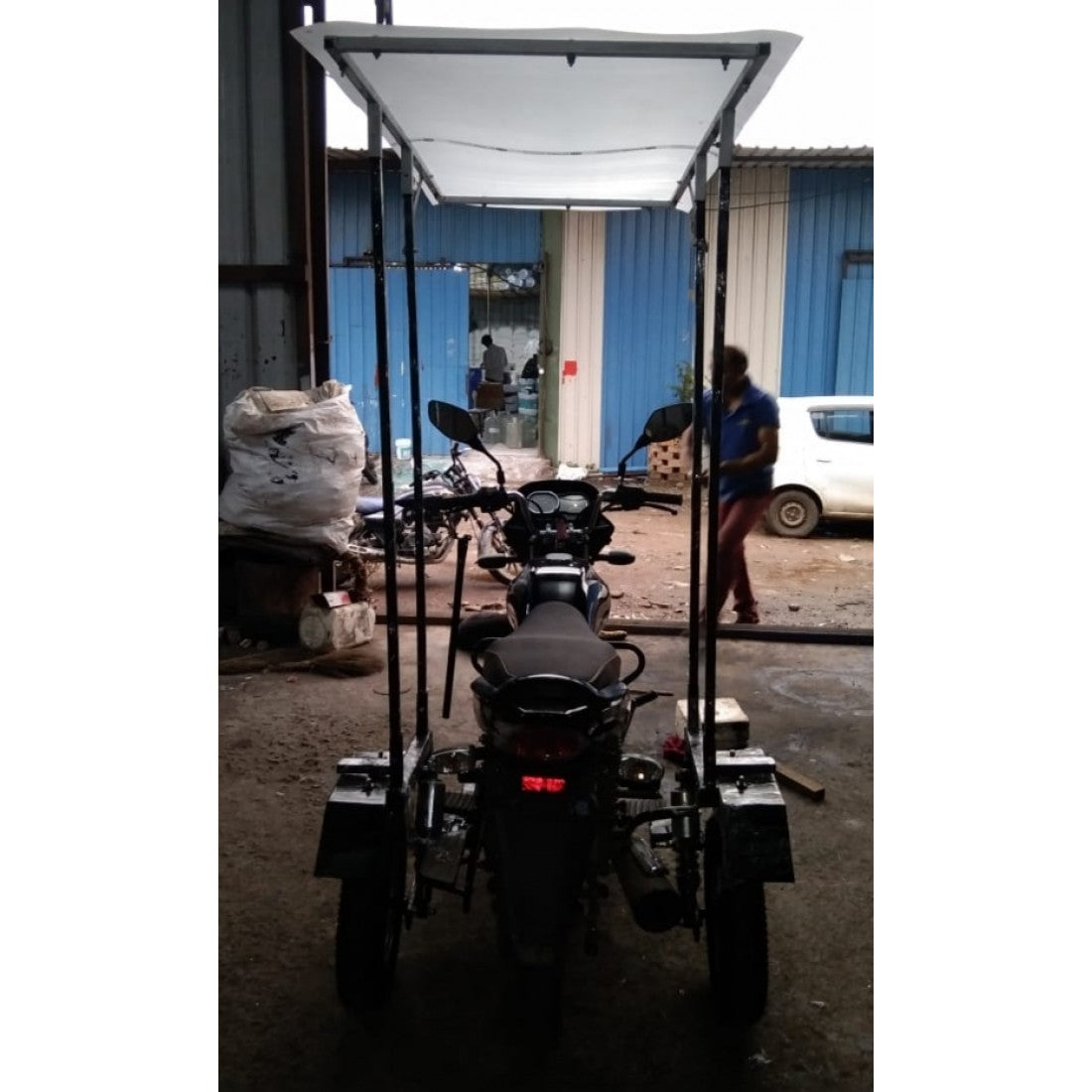 Bajaj Platina BS6 Bike Side Wheel Attachment with Canopy