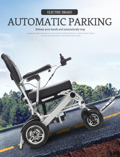 Esleh Travel Ultra Lightweight Easy to Carry Foldable Power Wheelchair - Cure Clouds - Cure Clouds -null