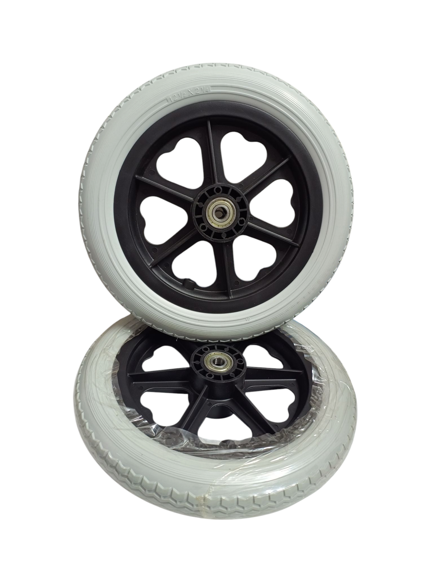 CureClouds 12-inch Rear PVC Wheel For Wheelchair (1 pcs )