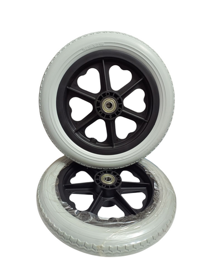 CureClouds 12-inch Rear PVC Wheel For Wheelchair (1 pcs )