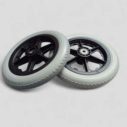 CureClouds 12-inch Rear PVC Wheel For Wheelchair (1 pcs )