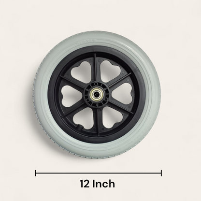 CureClouds 12-inch Rear PVC Wheel For Wheelchair (1 pcs )