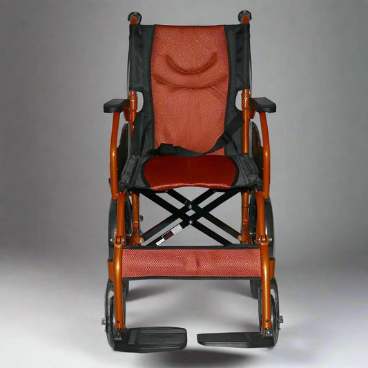 Karma Aurora 5 Folding Wheelchair | Lightweight Aluminium Frame | Suitable for Travelling Purpose | With Carry Bag