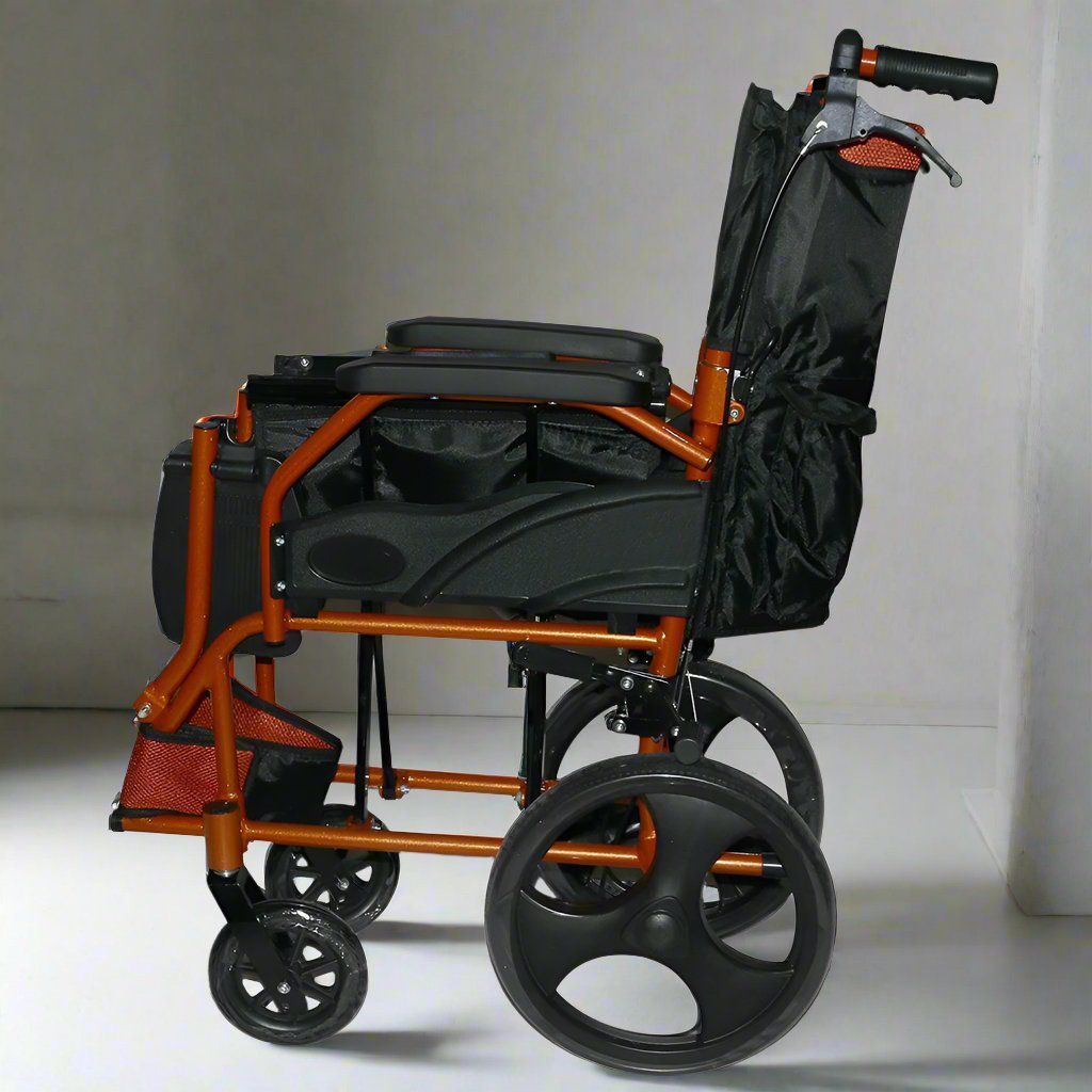 Karma Aurora 5 Folding Wheelchair | Lightweight Aluminium Frame | Suitable for Travelling Purpose | With Carry Bag