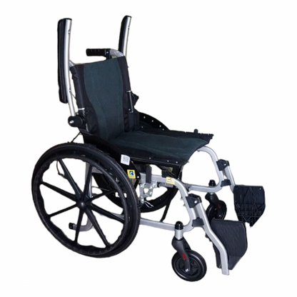 Karma Ryder 14 Aluminum Wheelchair with Flip-Up Armrest & Footrests Lightweight Aluminum Folding wheelchairs CureClouds