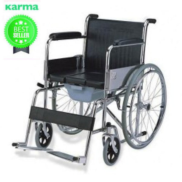 Karma Rainbow 6 Commode Wheelchair - Cure Clouds -null