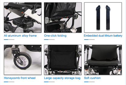 Smart Light Weight Compact Electric Wheelchair - Cure Clouds -null