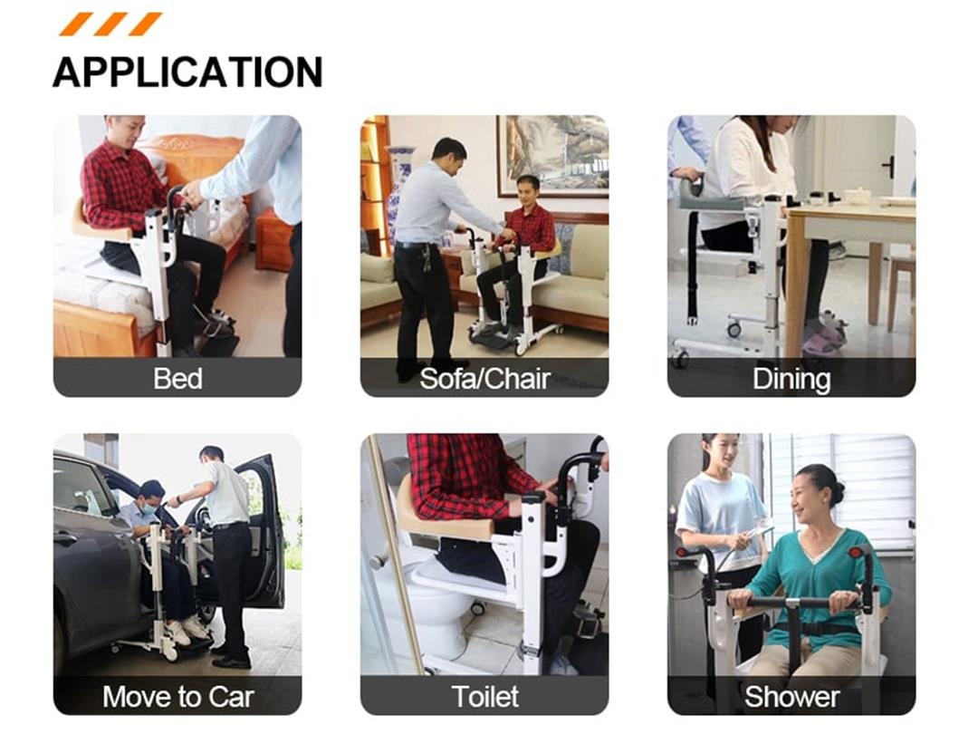 Karma Ryder TC-20 Hydraulic Patient Transfer Wheelchair | Hydraulic System | Height Adjustable | Easy Assembly