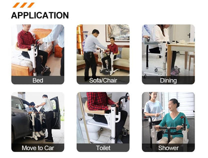 Karma Ryder TC-20 Hydraulic Patient Transfer Wheelchair | Hydraulic System | Height Adjustable | Easy Assembly