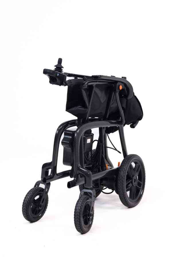 Evox WC-105C Lightweight Carbon Fiber Frame Electric Wheelchair | 16 Kg Weight | 110 Kg Weight Bearing Capacity | Lithium Battery