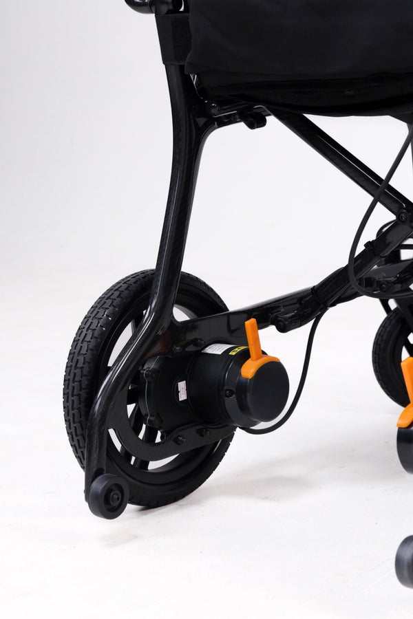 Evox WC-105C Lightweight Carbon Fiber Frame Electric Wheelchair | 16 Kg Weight | 110 Kg Weight Bearing Capacity | Lithium Battery