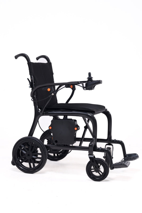Evox WC-105C Lightweight Carbon Fiber Frame Electric Wheelchair | 16 Kg Weight | 110 Kg Weight Bearing Capacity | Lithium Battery