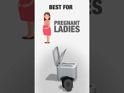 Supremo Portable Commode/Toilet | Lightweight Easy to Carry Toilet Seat | Commode For Outdoor/Indoor,Camping and Travel | For Patients, Elders