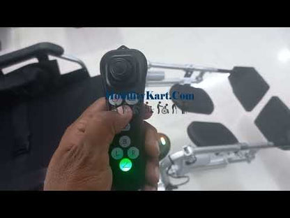 EVOX-104  Reclining Power Wheelchair | Wireless Remote Control | Detachable Footrests | Imported Tiwan Motors | Electric Reclining Feature