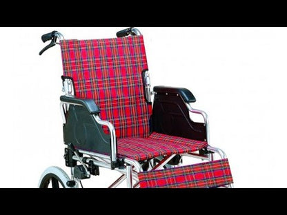Lightweight Portable Aluminum Wheelchair 16 Inch Seat Width