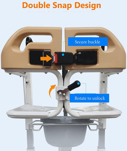 MobilityKart Fast Assembled Hydraulic Patient Lift & Transfer Wheelchair cure clouds Fast assembeled patient transfer wheelchair shower chair CureClouds
