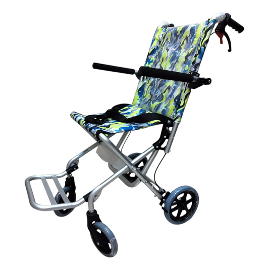 Ultralight Travel Wheelchair with Carry Bag and Attendent Brakes